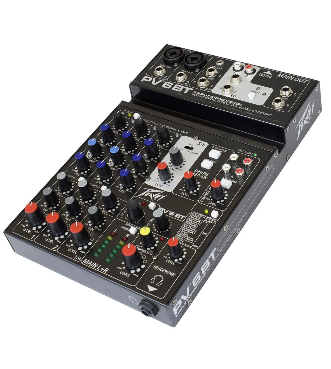 Peavey PV6BT 6-Channel Compact Mixer with Bluetooth - Image 3