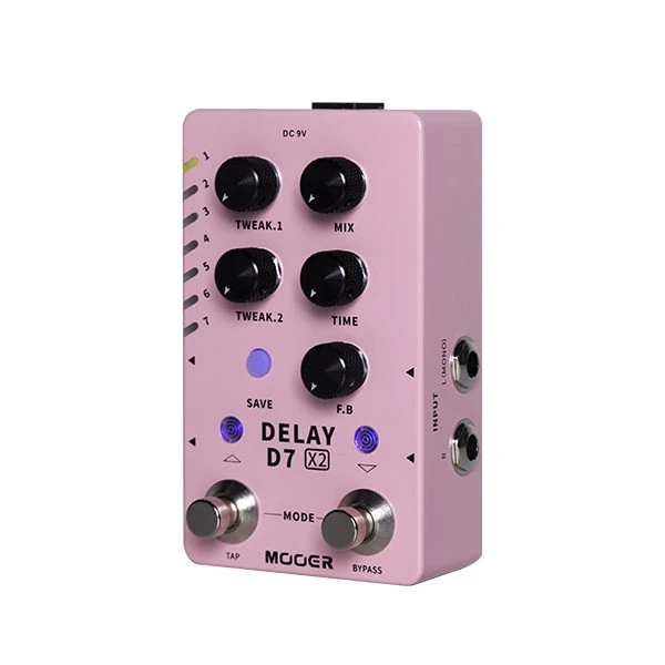 MOOER D7 X2 Delay - Dual Stereo Delay - Image 2