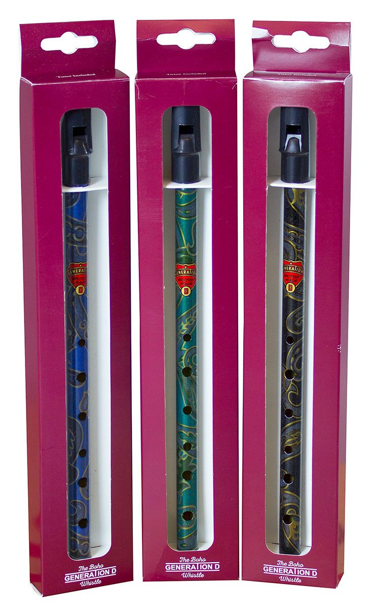 Generation Flageolet Boho Tin Whistle - D - Paisley Green - Image 2