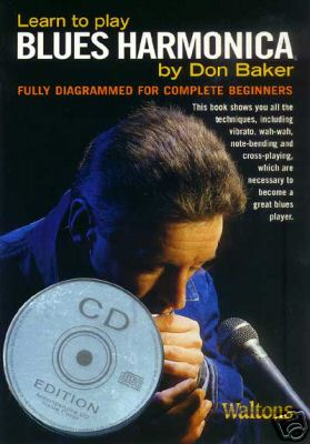 LEARN TO PLAY BLUES HARMONICA BOOK+CD DON BAKER
