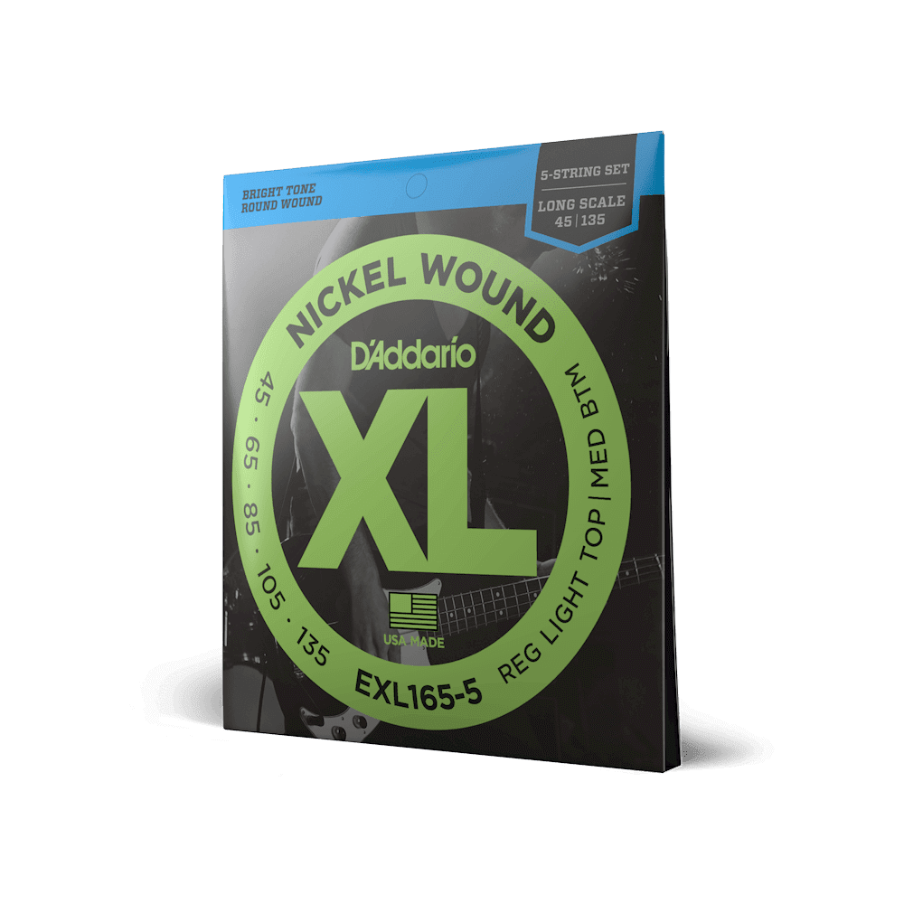 D'addario EXL165-5 Nickel (.45-.135) Custom light 5 String - Long Scale - Image 3
