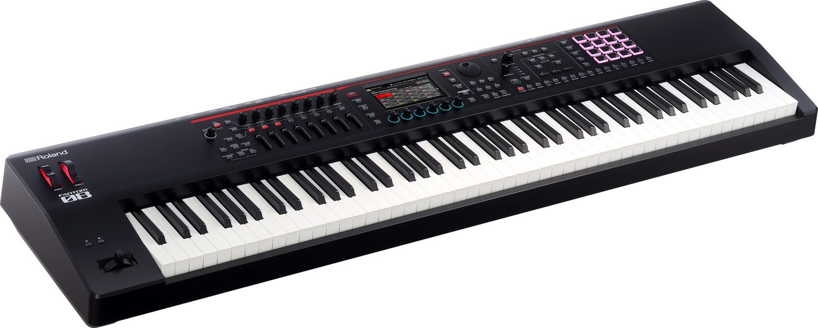 Roland FANTOM-08 w/Double Braced Keyboard Stand - Image 9
