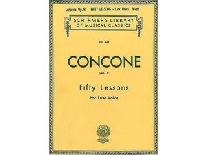Concone: Fifty Lessons for Low Voice Op. 9 (Voice & Piano Accompaniment)