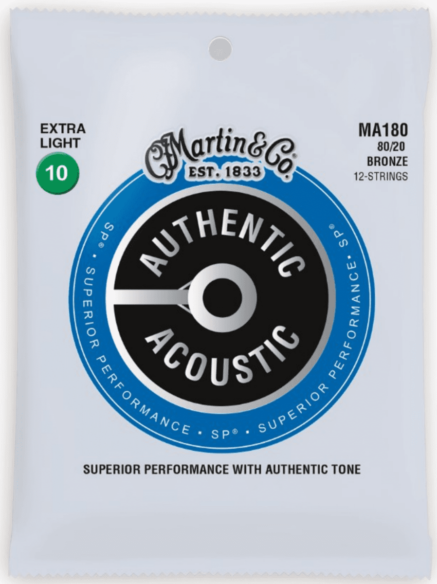 Martin 12 String Authentic Acoustic SP Ext Light .10-.47 80/20 Bronze