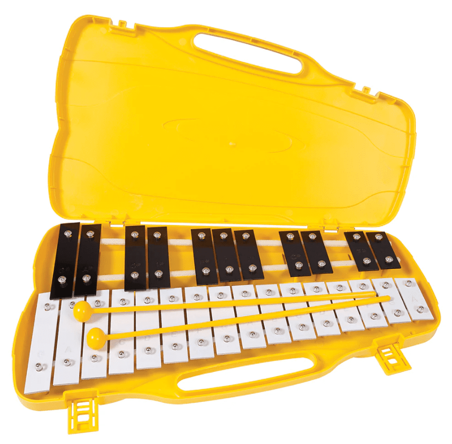 Performance Percussion World 27 Note Glockenspiel ~ Black & White Metal Keys