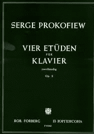 Serge Prokofiev - Vier Etuden fur Klavier Op. 2 for Piano.