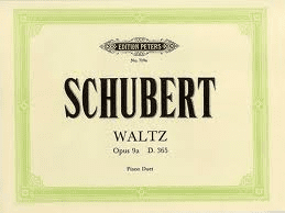 Schubert - Waltz Op. 9a, D. 365 for Piano Duet.