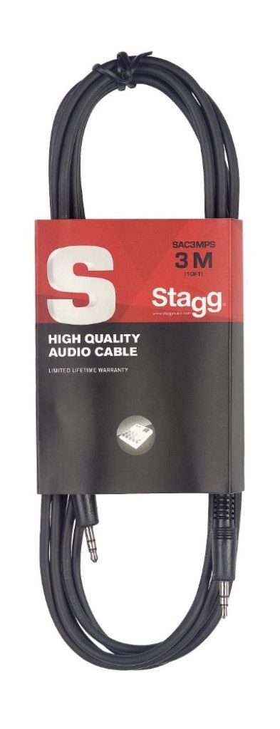 Stagg 3M Stereo Mini Jack Audio Cable Minijack/Minijack
