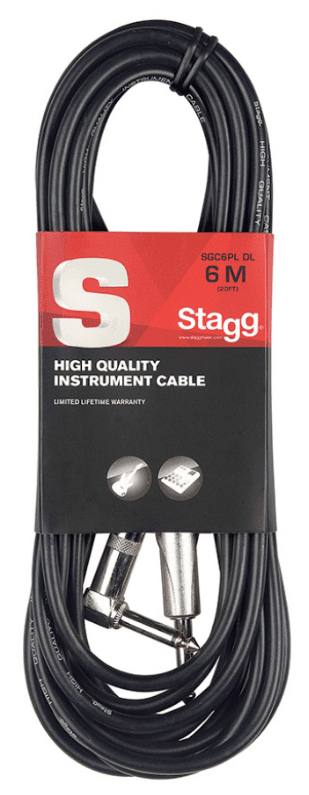 Stagg 3M/10FT Black Instrument Cable Ang/Str