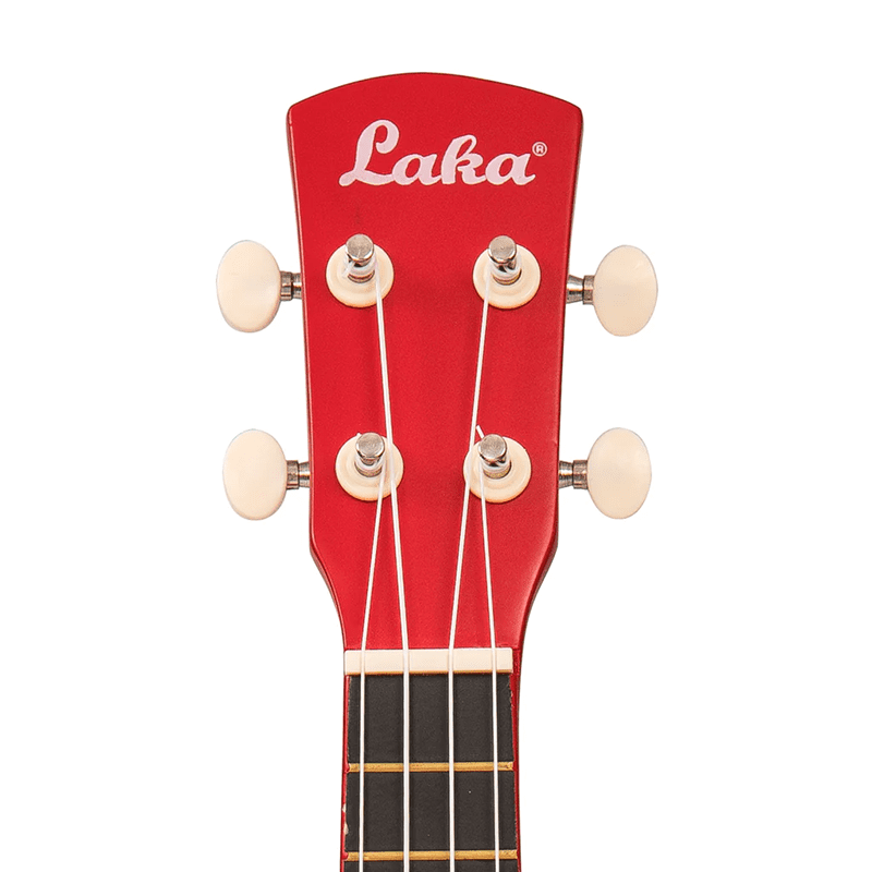 LAKA Rainbow Series Soprano Ukulele & Carry Bag - Red - Image 4