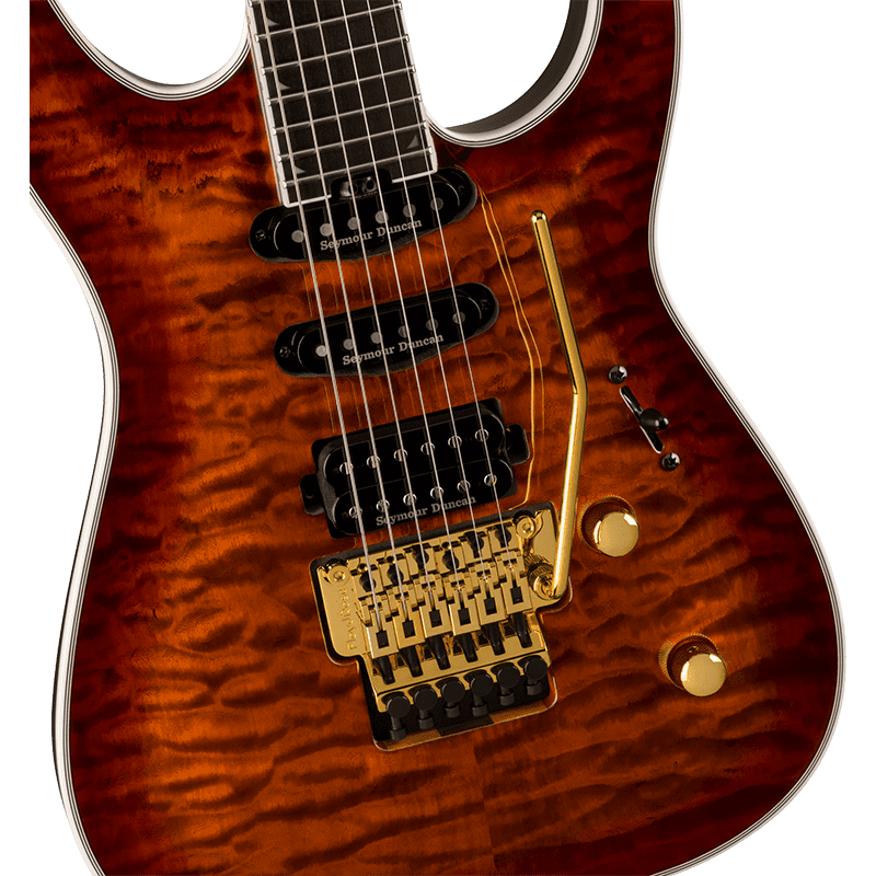 Jackson Pro Plus Series Soloist SLA3Q - Amber Tiger Eye - Image 4