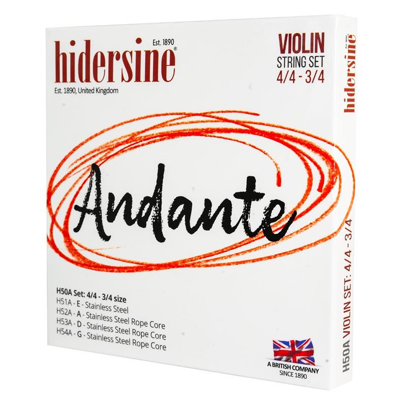 Hidersine Andante Violin String Set 4/4-3/4