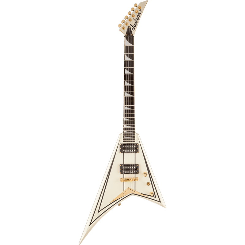 Jackson Pro Series Rhoads RRT-3 - Ivory w/Black Pinstripes