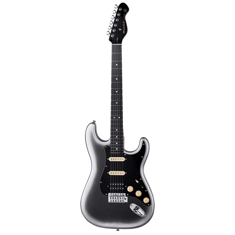 MOOER MCS10 Pro Electric Guitar - HSS - Dark Silver