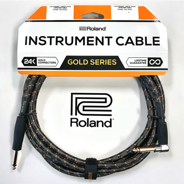 Roland Gold Series - RIC-G10A - 3m/10ft Instrument Cable - Angled