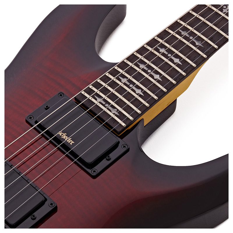 Schecter Demon 6 FR - Crimson Red Burst - Image 3