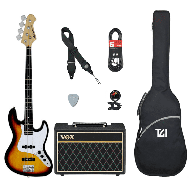 Aria STB-JB/ VOX Pathfinder Bass Guitar Pack - Sunburst