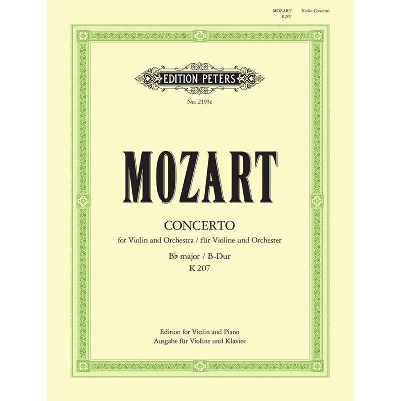 Mozart Concerto No. 1 in B Flat - K. 207 - Violin + Orchestra