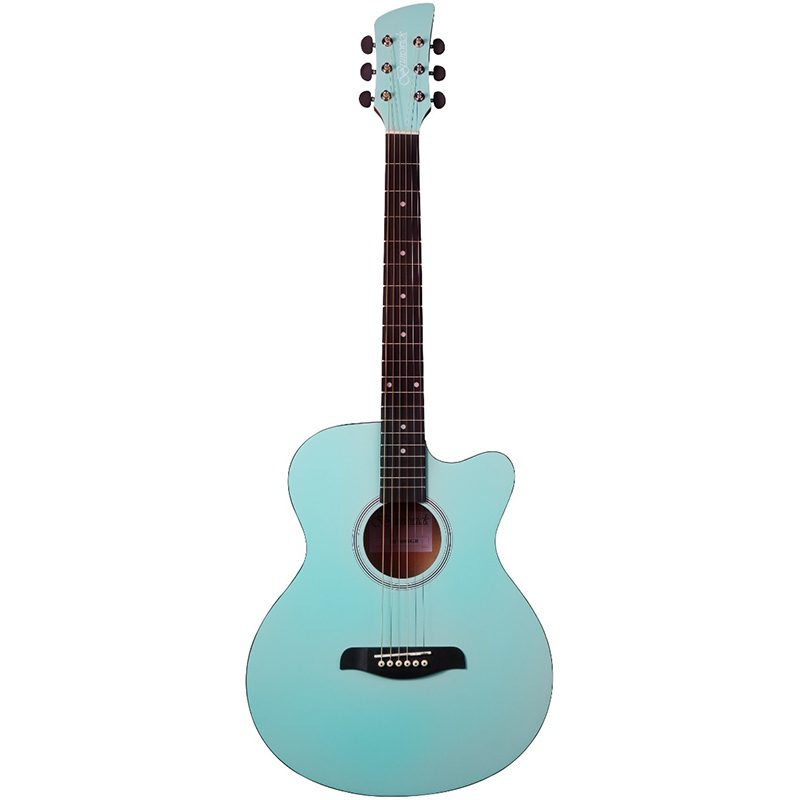 Brunswick BF100SBL - Grand Auditorium Cutaway Acoustic Guitar - Mint Green