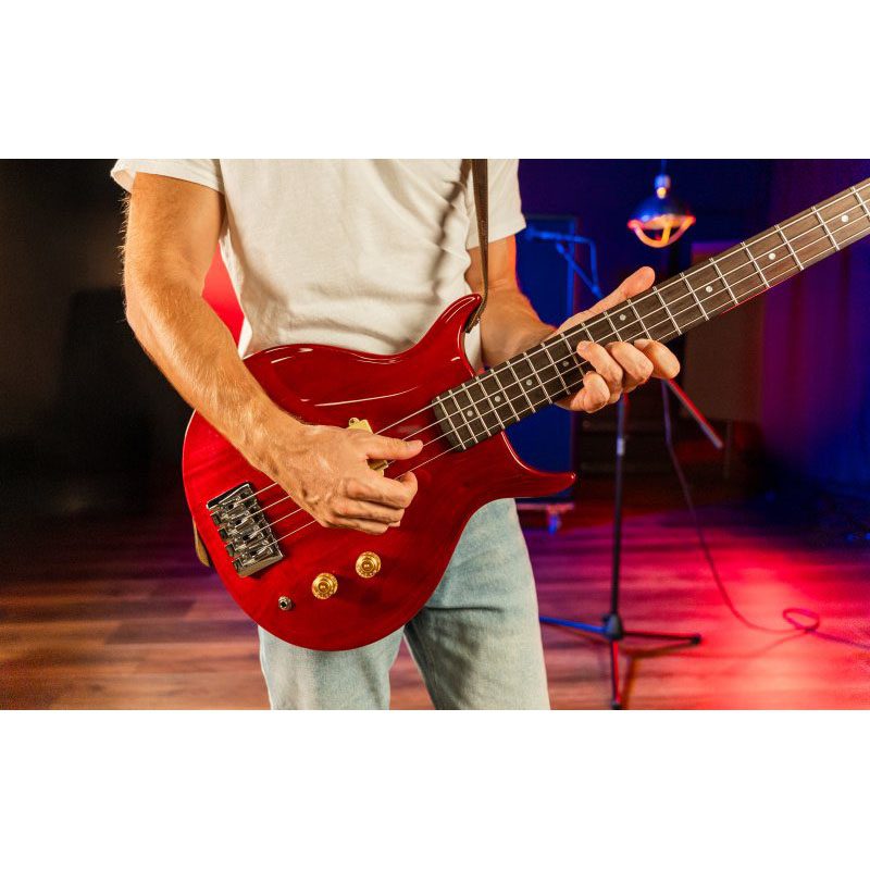 Washburn Scavenger Bass - Wing Series - Trans Red - Image 10