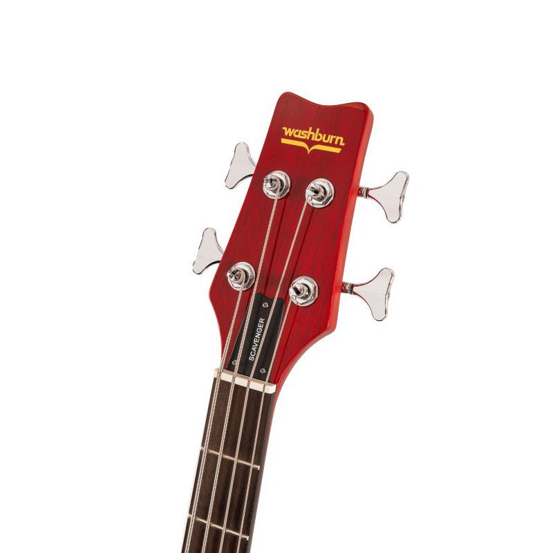 Washburn Scavenger Bass - Wing Series - Trans Red - Image 6