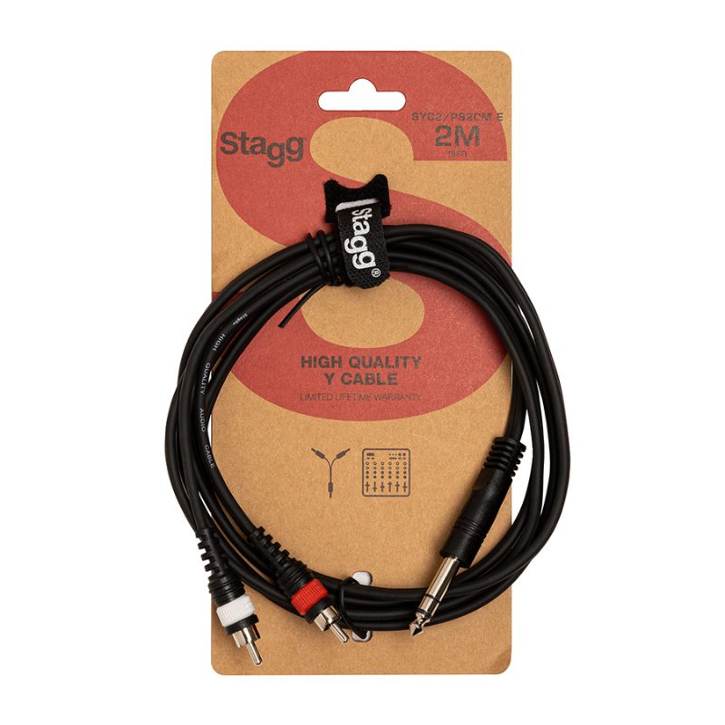 Stagg 2M Stereo Y-Cable Jack/RCA (M/M) Stereo/Mono