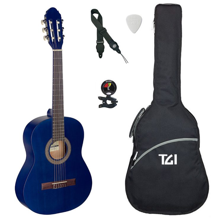 Stagg C430 - 3/4 Size - Student Classical Nylon String Guitar Outfit - Blue