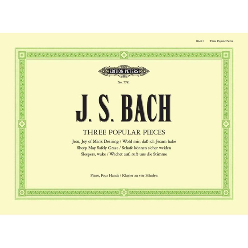J. S. Bach - Three Popular Pieces for Piano Duet.