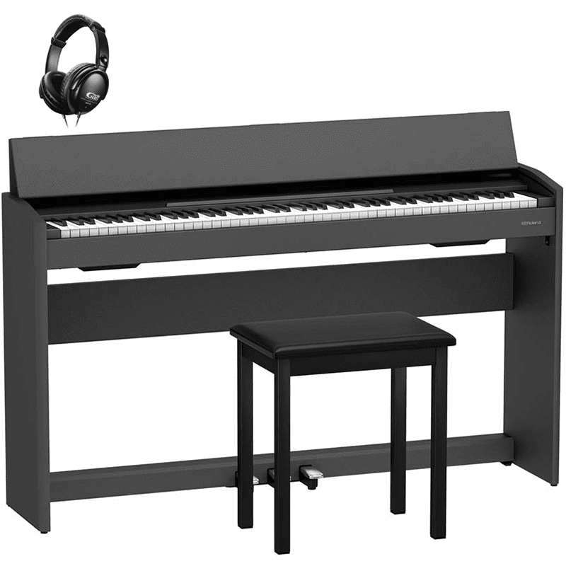 Roland F107BK Digital Piano Home Set w/Bench + Headphones
