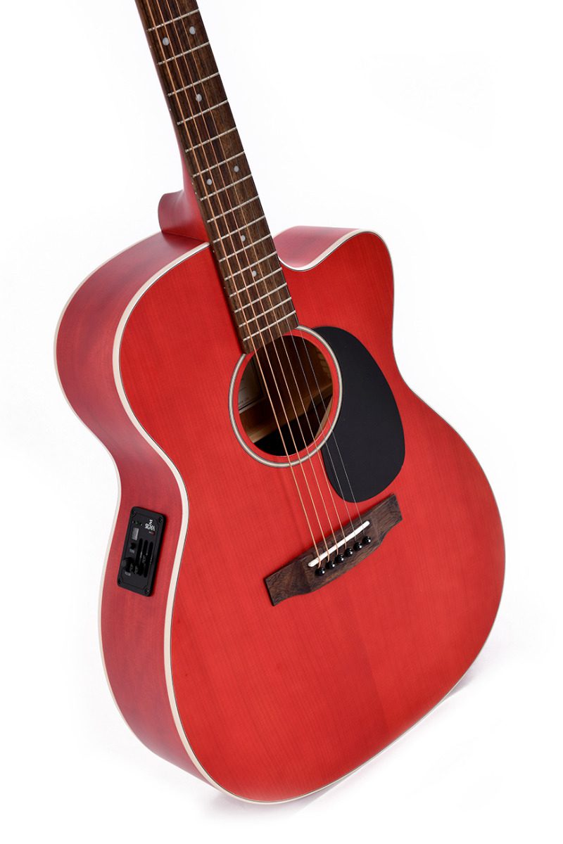 Ditson 000C-10E - Tranclucent Dark Red - Image 2