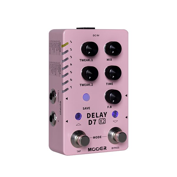 MOOER D7 X2 Delay - Dual Stereo Delay - Image 4