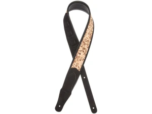 Stagg Padded Black Guitar Strap - Puzzle Pattern