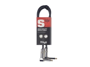 Stagg 60cm Patch Cable Mono Jack-Jack (L-Shaped)