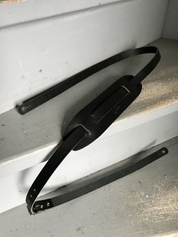 Liam's Adjustable Leather Vintage Style Guitar Strap - Black