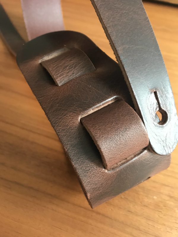 Liam's Adjustable Leather Guitar Strap - Brown - Image 2
