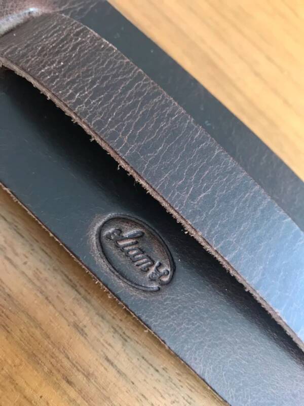 Liam's Adjustable Leather Vintage Style Guitar Strap - Brown - Image 8