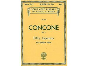 Concone: Fifty Lessons for Medium Voice Op. 9 (Voice & Piano Accompaniment)