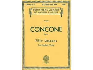 Concone: Fifty Lessons for Medium Voice Op. 9 (Voice & Piano Accompaniment)