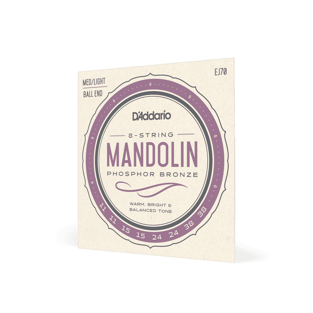 D'addario EJ70 PB Mandolin (.11-.38) Medium/Light - Ball End - Image 3