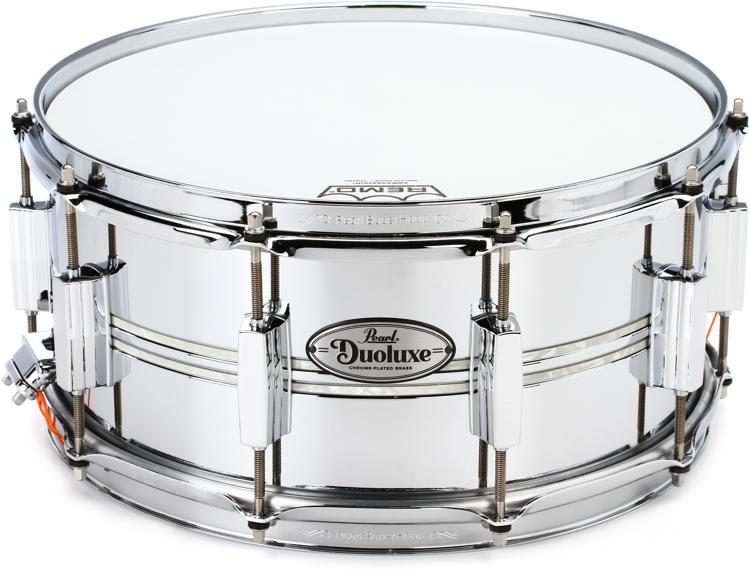 Pearl Duoluxe Snare Drum 14 x 6.5" - Nicotine White Marine Pearl
