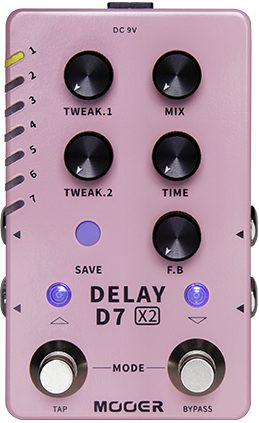 MOOER D7 X2 Delay - Dual Stereo Delay
