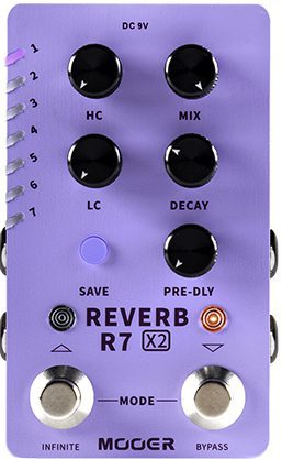 MOOER R7 X2 Reverb - Dual Stereo Reverb Pedal