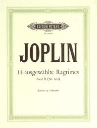 Joplin - 14 Selected Ragtimes for Piano Duet Volume 1, CD Included.