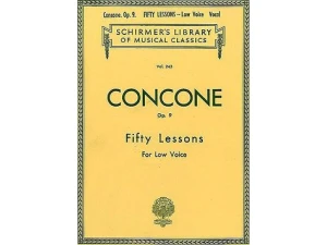 Concone: Fifty Lessons for Low Voice Op. 9 (Voice & Piano Accompaniment)