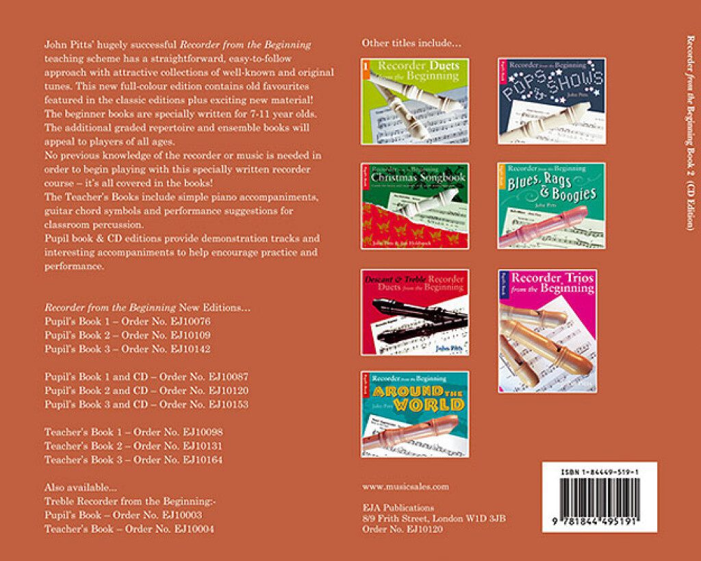 Recorder from the Beginning Book 2 - Book & CD - John Pitts - Image 2