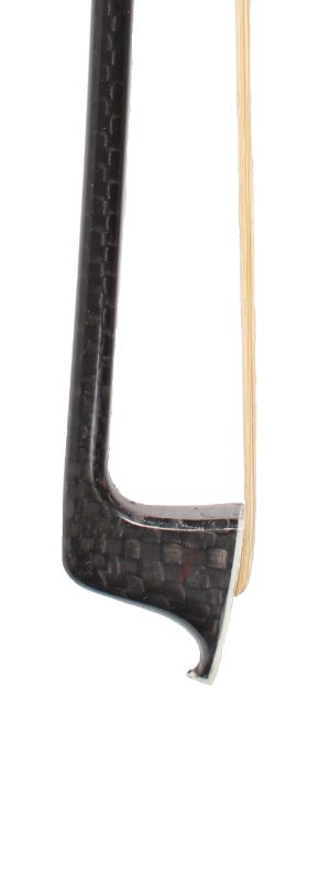 Orchestra Carbon Fibre Weave Fleur De Lys/Nickel Violin Bow VB019 - 4/4 - Image 2