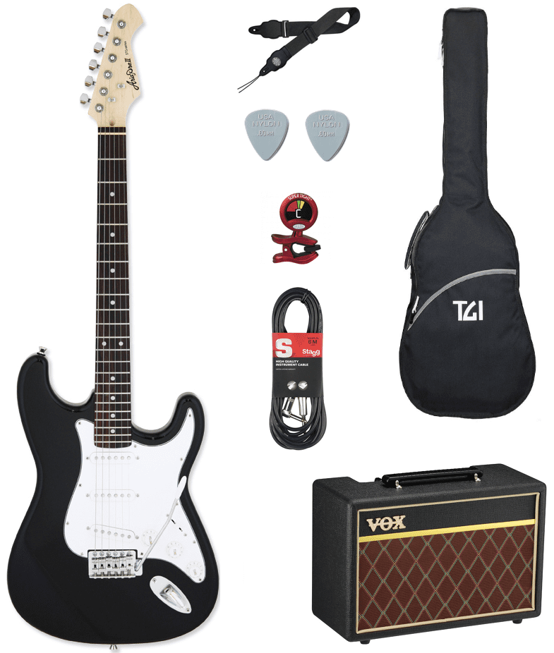 Aria STG/Vox Pathfinder Guitar Pack - Black