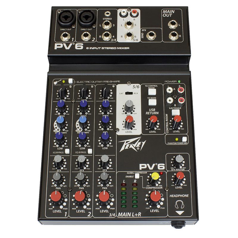 Peavey PV6 - 6 Channel Compact Mixer