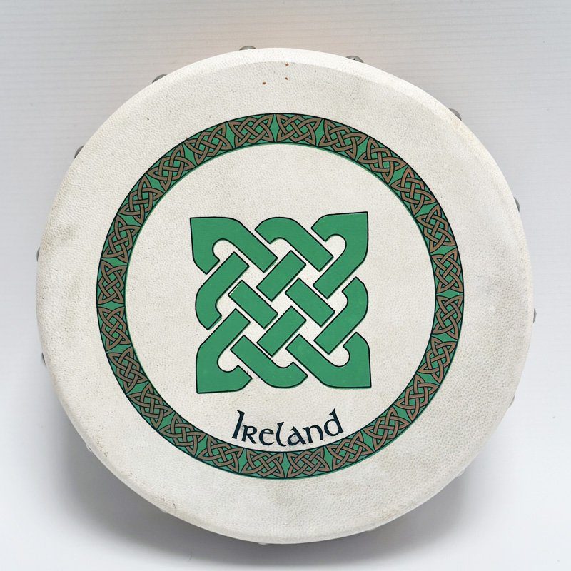Koda 8" Bodhran - Green Square Celtic Knot