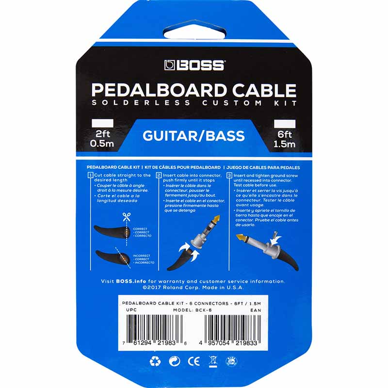 BOSS BCK-6 Solderless Pedalboard Cable Kit - Image 6